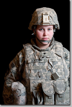 In the beginning, before I'd ever gone out, I didn't want to go, because I was scared. How can I do my job if I don't really know what they're going through? 
And so, I went on my first convoy, I made it through that, no problem. But the biggest thing for me was the look on the gunner's face, because the gunner was actually one of our patients, who had had a really hard time. And when he saw me getting into his vehicle he kind of just said, "Oh, my god." And I said, "What?" And he's like, "Why are you going with us? Are you crazy?" And I said, "I guess that makes me pretty crazy."