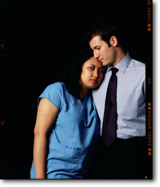 I tend to put on a happy fa̤ade -- so people will think I'm fine. I paste on a smile so I don't have to deal with the questions. So when I get home, I'm exhausted; from trying to appear happy, and from feeling sad -- and [Craig] gets the brunt of that.
<br/><br/>
I feel that he feels obligated to stick around. Love is an obligation. Thank God for that. I know now that he has helped me in ways that I'll never be able to quantify.
<br/><br/>
Even though I'm not back to where I was [before the OCME work] without him I wouldn't have come this far.
<br/><br/>
I thought only parents were supposed to put up with you this long.
