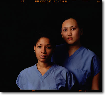 <em>Haydee brought Michelle as her "prop" to the shoot. </em>
<br/><br/>
Some [remains] came in Brooks Brothers bags because apparently they ran out of body bags and they were sending things in the Brooks Brothers suit bags, which to this day I don't think I want a Brooks Brothers suit...
