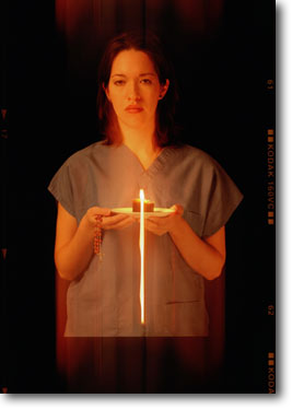 
I've lost a lot of faith. What I saw... I don't talk to God anymore. I used to, but now I don't.
<br/><br/>
Religion has always been a comfort. Now I'm very angry. Thinking of 9-11, how can you love any Being that allows this to happen ?
<br/><br/>
It's strange. I still ask God every day if I can believe in him.
<br/><br/>
He hasn't answered yet.