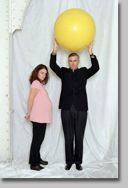 Physical therapist and patient.